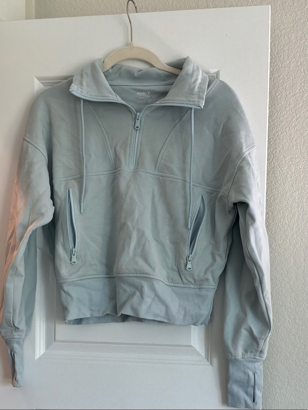 Old Navy Pale Blue Half-Zip Pullover